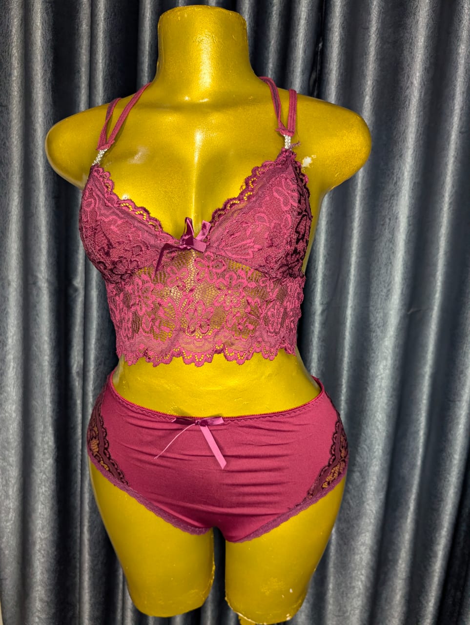 Very fitting Wine colour sexy lingerie