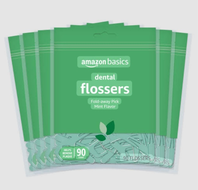 Amazon basics mint dental flossers