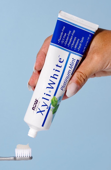 Now foods solutions xyliwhite toothpaste gel platinum mint